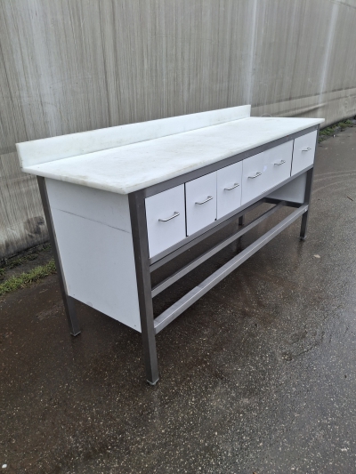 Inox miza s koterm ploščo / rabljena