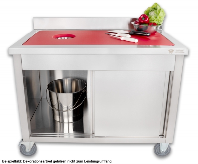 Inox delovna miza s koterm ploščo 110 x 67 cm